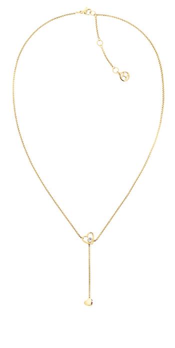 Tommy Hilfiger Colier modern placat cu aur,decorat cu inimioare Hanging Heart 2780672