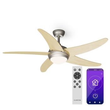 Klarstein Bolero 2 în 1 Smart, ventilator de tavan, Ø 132 cm, lumină 55 W, telecomandă, control prin aplicație, funcționare în două direcții