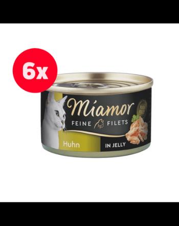 MIAMOR Feline Filets Pui in jeleu 6x100 g conserve pisica