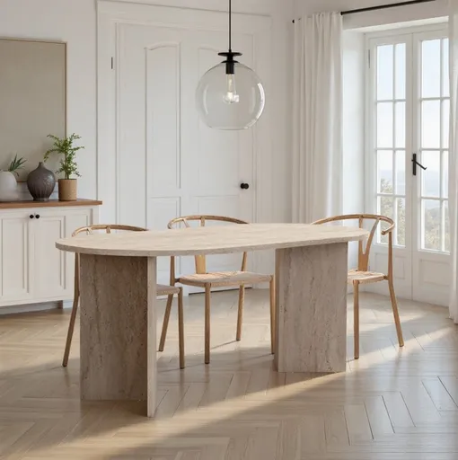 Masa, Hanah Home, Sablin, 180x75x89.5 cm, Travertin