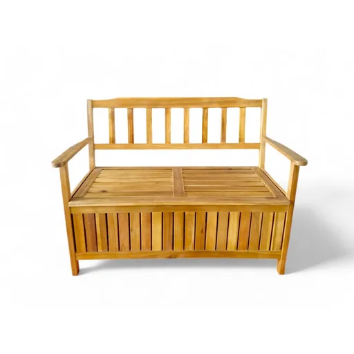 Bancă din lemn cu spațiu de depozitare Edita, 120x 57 x 90 cm