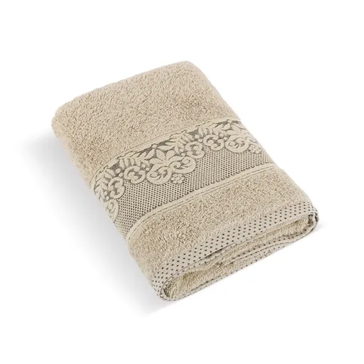 Prosop frotir Bellatex colecția Orchidea bej, 70 x 140 cm, bej, 70 x 140 cm