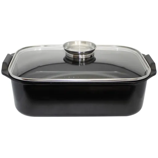 Elo 89940 Tigaie cu capac din sticlă și mâneraromatic Duo Vital 40 x 26 cm