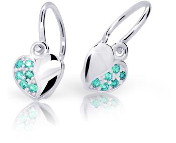 Cutie Jewellery Cercei pentru copii din aur alb C2160-10-X-2 verde deschis