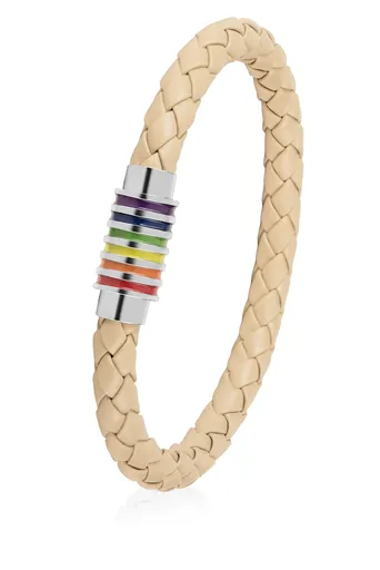 Troli Bratara din piele bej cu inchidere magnetica