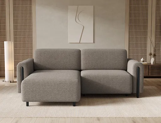 Coltar extensibil stanga 3 locuri ELTAP, LT-BL-20ROY, Acossta, 244x154x95 cm, lemn/poliester, maro/negru