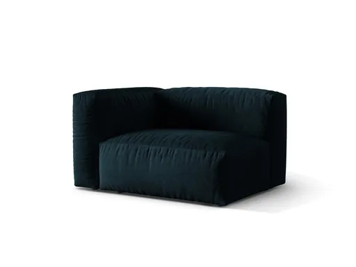 Modul stanga pentru canapea, 1 loc, Martina-120, Micadoni Home, 121x106x75 cm, catifea, petrol inchis