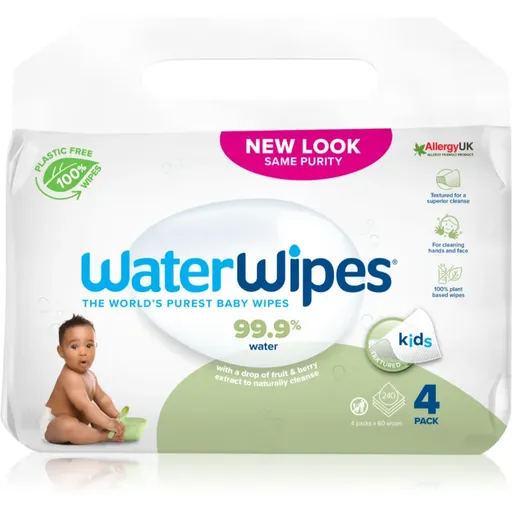 WaterWipes Baby Wipes Soapberry 4 Pack servetele delicate pentru copii 4x60 buc