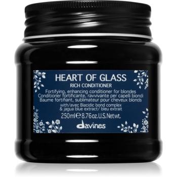 Davines Heart of Glass Rich Conditioner balsam pentru indreptare pentru par blond 250 ml