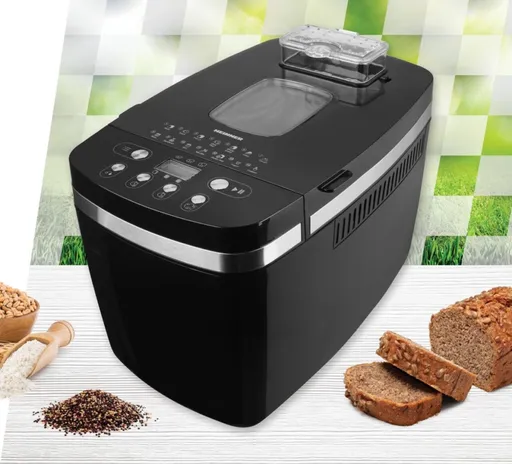 Masina de paine Heinner, 2 palete, 14 programe, negru