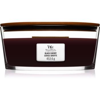 Woodwick Black Cherry lumânare parfumată cu fitil din lemn (hearthwick) 453 g