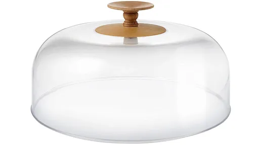 Capac de sticlă cu mâner de lemn Dressed, diam. 32 cm - Alessi