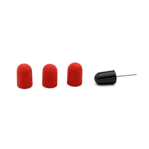 Suport + 3 Smirghel 16 x 25 mm - 80 Set, red