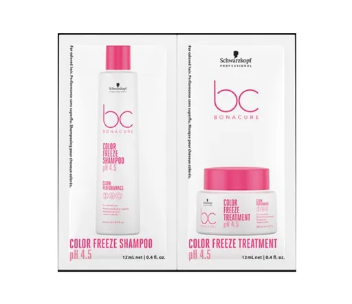 Set Duo Sampon si Balsam Schwarzkopf Professional Bonacure Clean Performance Color Freeze 2x12ml