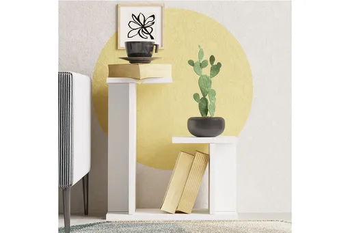 Masuta, Hanah Home, Mia, 46x50x25 cm, Alb