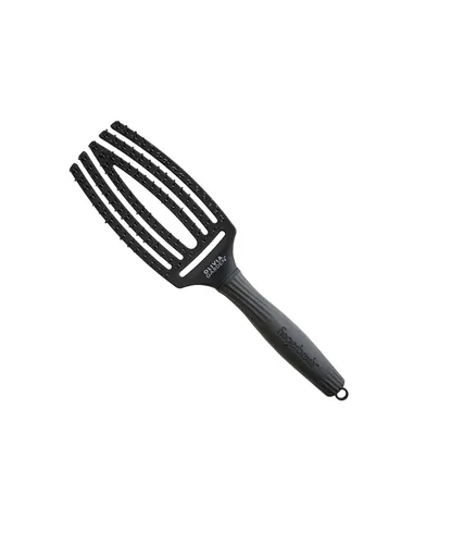 Perie de Par Profesionala Olivia Garden Fingerbrush Mediu Negru Cu Peri Dubli