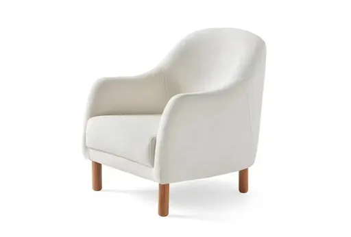 Fotoliu, Atelier del Sofa, 752EST1701, Lemn de carpen;PAL, Alb