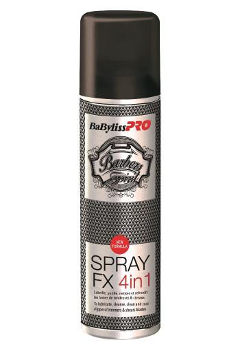 BaByliss PRO Spray de îngrijire pentru instrumente de ras și tăiere 4 în 1 (Spray FX 4in1) 150 ml