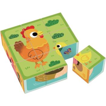 2Kids Toys Wooden Blocks Farm cuburi din lemn 12 m+ 9 buc