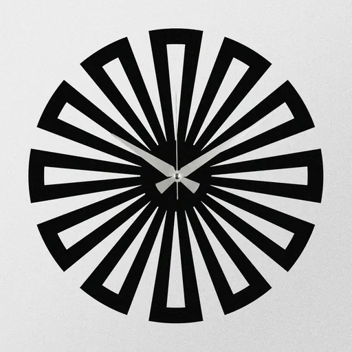 Ceas de perete Enzo S003 Black , 48 x 48 cm