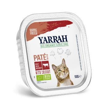 6x100g Yarrah bio paté nedves macskatáp- Bio marha & bio cikória