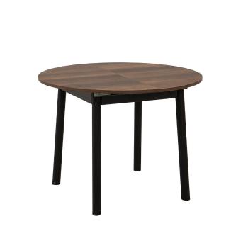 Masă de luat masa Oliver Walnut Black, maro închis