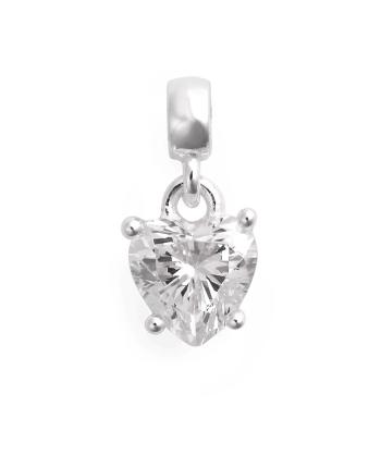 Daniel Wellington Pandantiv din argint cu inimă transparentă Charms DW00401049