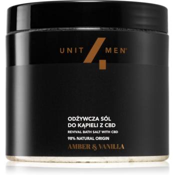 Unit4Men Bath Salt Amber & Vanilla sare de baie cu ulei de canepa 700 g