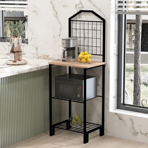 Masa de bucatarie, Hanah Home, Luke, 40x54x146 cm, Pin Atlantic / Negru