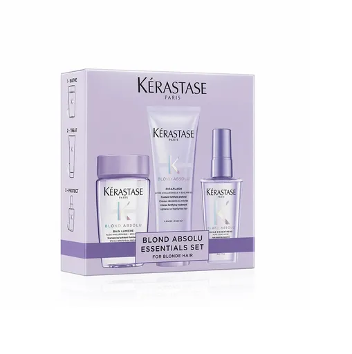 Set Cadou Kerastase Blond Absolu Discovery Sampon 80 ml + Balsam 75 ml + Ulei 50 ml