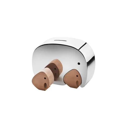 Pușculiță Moneyphant cu elefanți gemeni din lemn de stejar - Georg Jensen