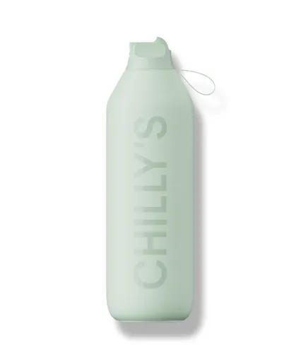 Sticlă termos Chilly's Bottles - verde pal 1000ml, colecția Series 2 Flip