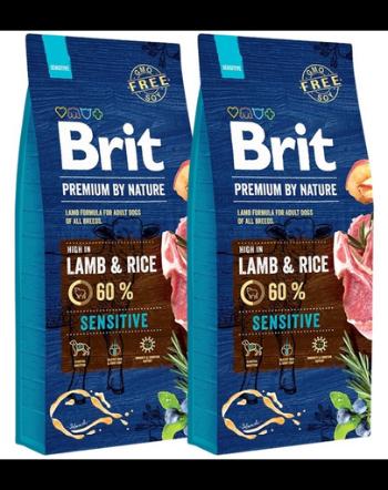 BRIT Premium By Nature Sensitive Lamb hrana uscata caini adulti cu tract digestiv sensibil, cu miel 30 kg (2 x 15 kg)