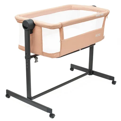 Baby Mix Pătuț suplimentar Rose somon, 84 x 80 x52 cm