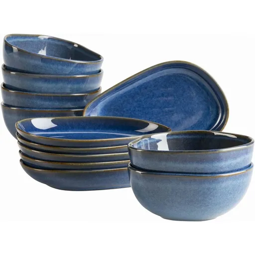 Mäser Set de servire din 12 piese Cordelia Royal Blue, albastru închis