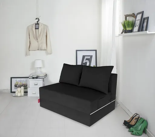Canapea extensibila Urban Living, 136x80x40 cm, Negru