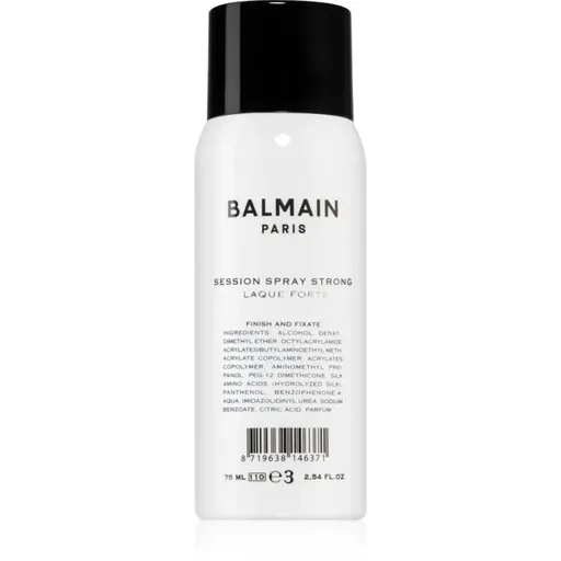 Balmain Hair Couture Session Spray fixativ cu fixare puternică pachet pentru calatorie 75 ml