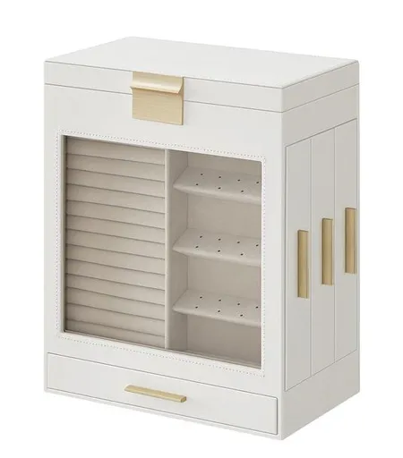 Troli Cutie de bijuterii modernă cu sticlă UJBC162W01