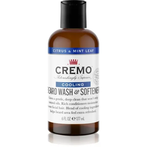 Cremo 2 in 1 Beard Wash & Softener șampon pentru barbă pentru bărbați Citrus & Mint Leaf 177 ml