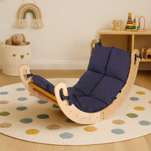 Triunghi de catarare Pikler, Hanah Home, BLTYZ-AKTV048, 51x47x82 cm, Stejar / Antracit