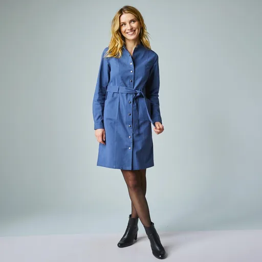 Rochie cămașă Safari cu clapetă cu fermoar