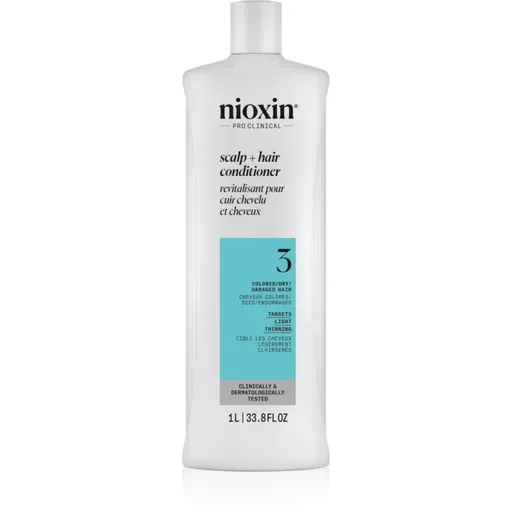 Nioxin System 3 Scalp + Hair Conditioner balsam pentru par vopsit subtiat 1000 ml