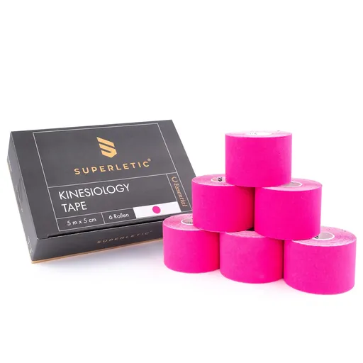 Capital Sports Elek, bandă kinesiologică, 6 role, 5 m x 5 cm, lipici din bumbac și acril, impermeabil