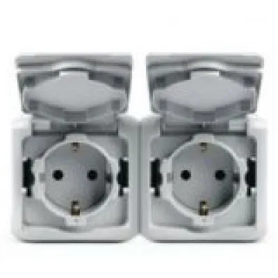 Priza dubla aparenta cu capac 16A Forix Legrand 782374