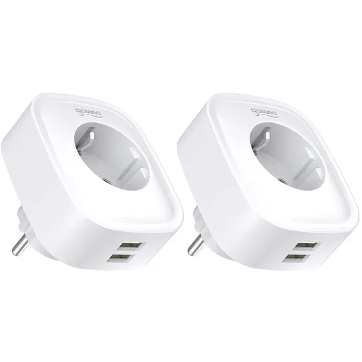 Set 2 prize inteligente WiFi Gosund SP112, 16A, 2X USB,Tuya, Monitorizare consum energie 6972391281365