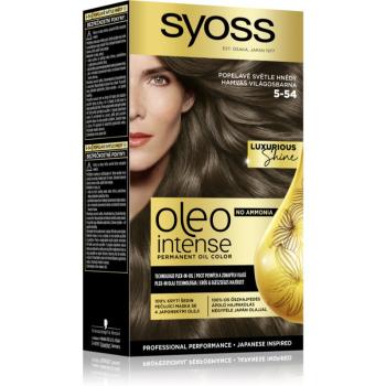 Syoss Oleo Intense Culoare permanenta pentru par cu ulei culoare 5-54 Ashy Light Brown 2x50 ml