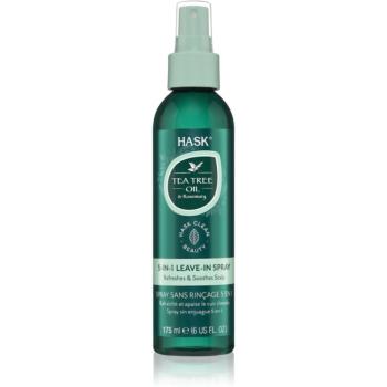 HASK Tea Tree Oil & Rosemary spray care nu necesita clatire pentru un scalp uscat, atenueaza senzatia de mancarime 175 ml