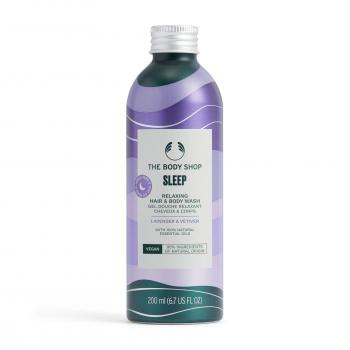 The Body Shop Gel de duș pentru corp și păr Sleep Relaxing Lavender & Vetiver (Hair & Body Wash) 200 ml