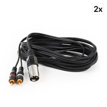 FrontStage Y-cablu XLR pentru RCA Set 2 buc 6m