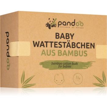 Pandoo Bamboo Cotton Buds for Babies bețișoare din bumbac pentru copii 55 buc